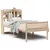 Produktbild 2 för Säng med bokhylla utan madrass 75x190cm massiv furu