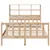 Produktbild 4 för Säng med bokhylla utan madrass 135x190cm massiv furu