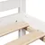 Produktbild 9 för Säng med bokhylla utan madrass vit 135x190cm massiv furu