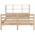 Produktbild 4 för Säng med bokhylla utan madrass 135x190cm massiv furu