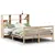 Produktbild 2 för Säng med bokhylla utan madrass 140x190cm massiv furu