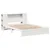 Produktbild 3 för Säng med bokhylla utan madrass vit 135x190cm massiv furu