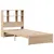Produktbild 3 för Säng med bokhylla utan madrass 75x190cm massiv furu