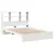 Produktbild 3 för Säng med bokhylla utan madrass vit 135x190cm massiv furu