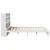 Produktbild 5 för Säng med bokhylla utan madrass vit 140x190cm massiv furu