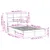 Produktbild 11 för Säng med bokhylla utan madrass vit 140x190cm massiv furu