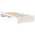 Produktbild 5 för Säng med bokhylla utan madrass vit 75x190cm massiv furu