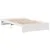 Produktbild 5 för Säng med bokhylla utan madrass vit 135x190cm massiv furu