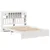 Produktbild 3 för Säng med bokhylla utan madrass vit 140x190cm massiv furu