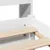 Produktbild 9 för Säng med bokhylla utan madrass vit 150x200cm massiv furu