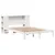 Produktbild 3 för Säng med bokhylla utan madrass vit 135x190cm massiv furu