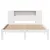 Produktbild 4 för Säng med bokhylla utan madrass vit 140x190cm massiv furu