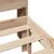 Produktbild 9 för Säng med bokhylla utan madrass 90x200cm massiv furu