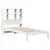 Produktbild 3 för Säng med bokhylla utan madrass vit 90x190cm massiv furu