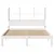 Produktbild 4 för Säng med bokhylla utan madrass vit 135x190cm massiv furu