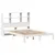 Produktbild 3 för Säng med bokhylla utan madrass vit 140x190cm massiv furu