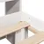 Produktbild 9 för Säng med bokhylla utan madrass vit 160x200cm massiv furu