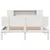 Produktbild 4 för Säng med bokhylla utan madrass vit 135x190cm massiv furu