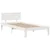 Produktbild 8 för Säng med bokhylla utan madrass vit 140x190cm massiv furu