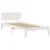 Produktbild 8 för Säng med bokhylla utan madrass vit 140x200cm massiv furu