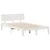 Produktbild 8 för Säng med bokhylla utan madrass vit 135x190cm massiv furu