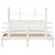 Produktbild 4 för Säng med bokhylla utan madrass vit 135x190cm massiv furu