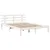 Produktbild 8 för Säng med bokhylla utan madrass vit 140x190cm massiv furu