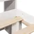 Produktbild 9 för Säng med bokhylla utan madrass vit 150x200cm massiv furu