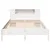 Produktbild 4 för Säng med bokhylla utan madrass vit 140x200cm massiv furu