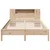 Produktbild 4 för Säng med bokhylla utan madrass 140x190cm massiv furu