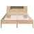 Produktbild 4 för Säng med bokhylla utan madrass 135x190cm massiv furu