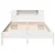 Produktbild 4 för Säng med bokhylla utan madrass vit 135x190cm massiv furu