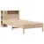 Produktbild 3 för Säng med bokhylla utan madrass 75x190cm massiv furu