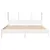 Produktbild 4 för Säng med bokhylla utan madrass vit 180x200cm massiv furu