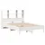 Produktbild 3 för Säng med bokhylla utan madrass vit 135x190cm massiv furu