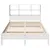 Produktbild 4 för Säng med bokhylla utan madrass vit 135x190cm massiv furu
