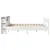 Produktbild 5 för Säng med bokhylla utan madrass vit 140x190cm massiv furu