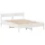 Produktbild 8 för Säng med bokhylla utan madrass vit 140x190cm massiv furu