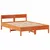 Produktbild 8 för Säng med bokhylla utan madrass vaxbrun 140x190cm massiv furu