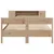 Produktbild 4 för Säng med bokhylla utan madrass 135x190cm massiv furu