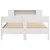 Produktbild 4 för Säng med bokhylla utan madrass vit 135x190cm massiv furu