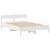 Produktbild 8 för Säng med bokhylla utan madrass vit 120x190 cm massiv furu