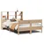 Produktbild 2 för Säng med bokhylla utan madrass 150x200cm massiv furu