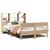 Produktbild 2 för Säng med bokhylla utan madrass 140x190cm massiv furu
