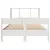 Produktbild 4 för Säng med bokhylla utan madrass vit 135x190cm massiv furu