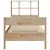 Produktbild 4 för Säng med bokhylla utan madrass 90x190cm massiv furu