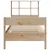 Produktbild 4 för Säng med bokhylla utan madrass 75x190cm massiv furu