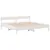 Produktbild 8 för Säng med bokhylla utan madrass vit 180x200cm massiv furu