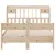 Produktbild 4 för Säng med bokhylla utan madrass 140x190cm massiv furu