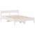 Produktbild 8 för Säng med bokhylla utan madrass vit 135x190cm massiv furu